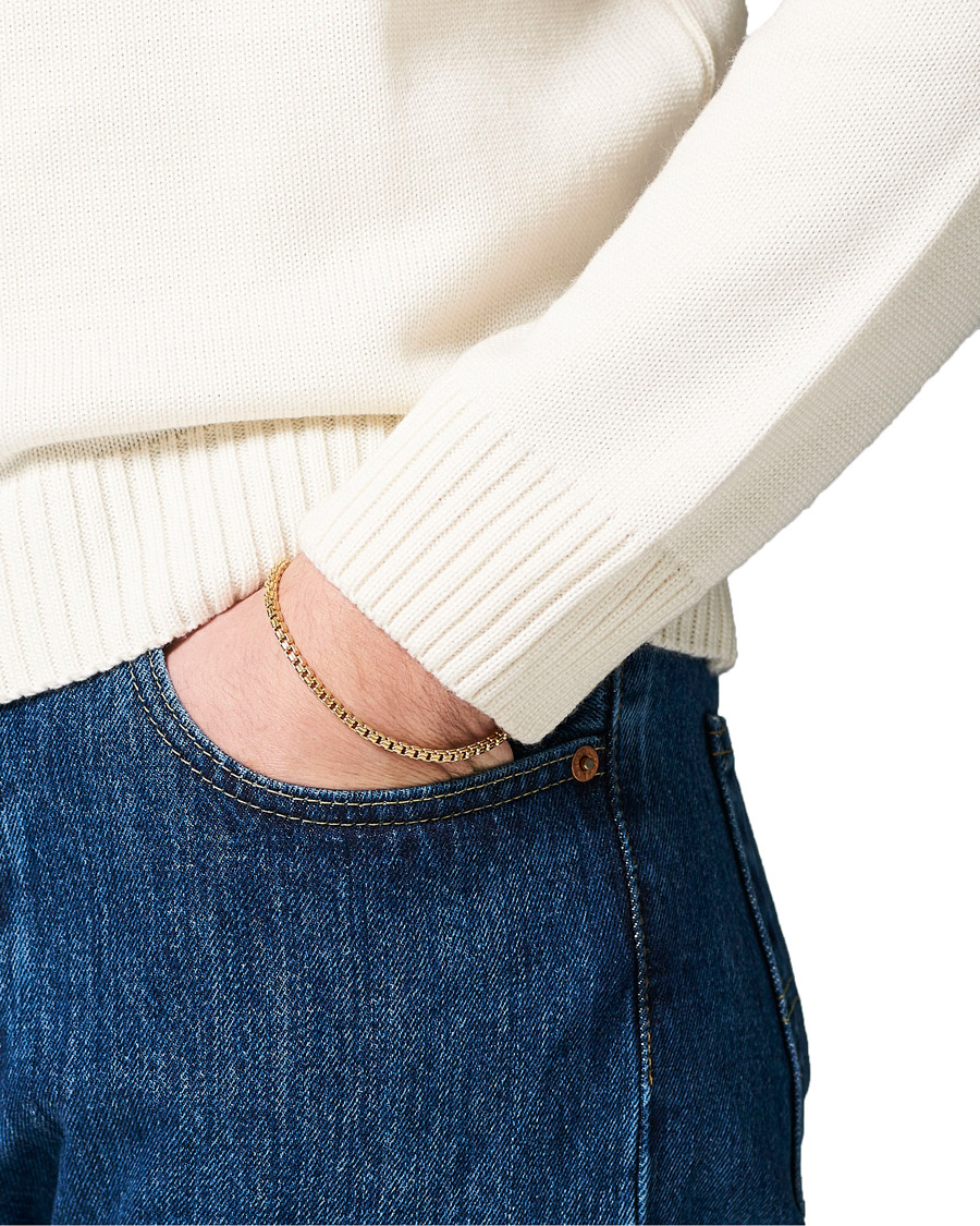 Herr | Tom Wood Venetian Bracelet Double M Bracelet Gold | Tom Wood | Venetian Bracelet Double M Bracelet Gold