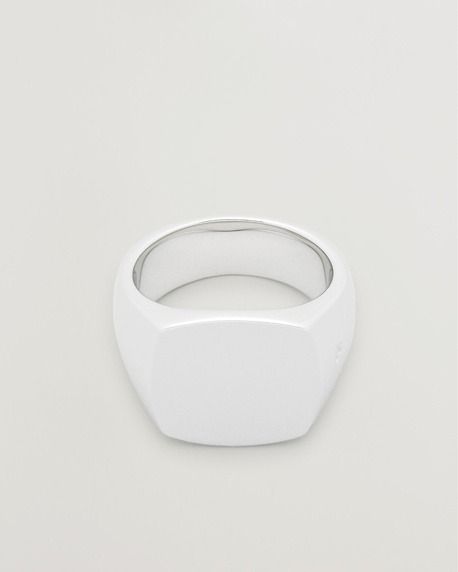 Herr | Smycken | Tom Wood | Cushion Polished Ring Silver