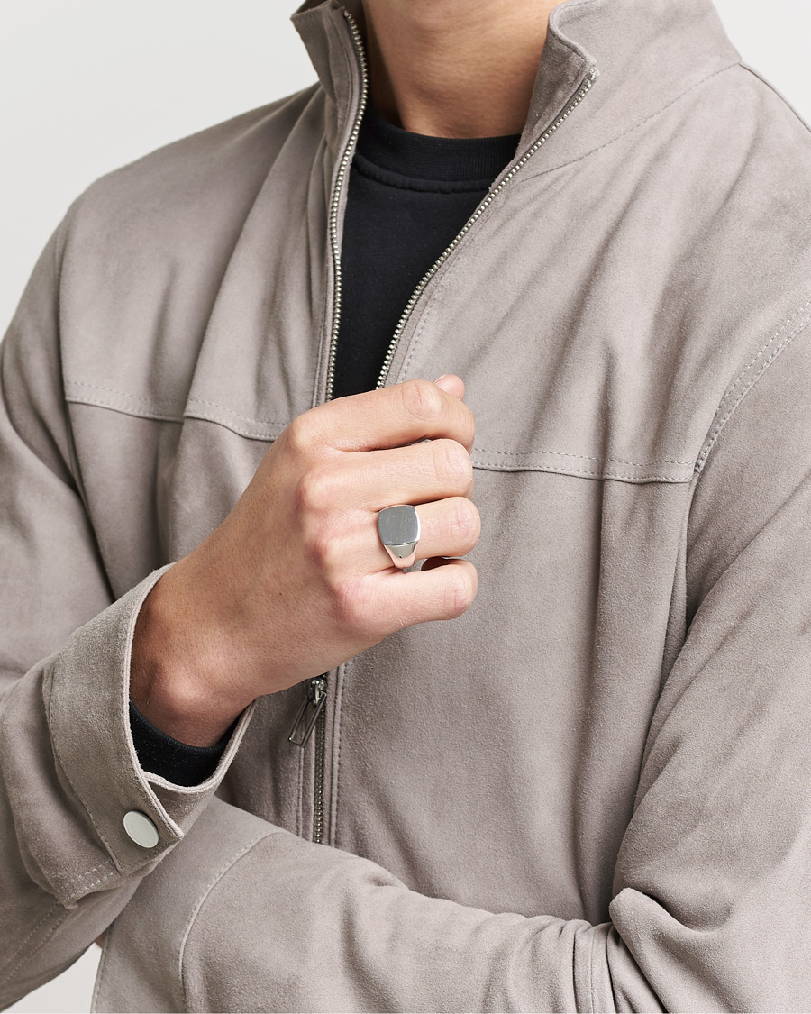 Herr | Ringar | Tom Wood | Cushion Polished Ring Silver