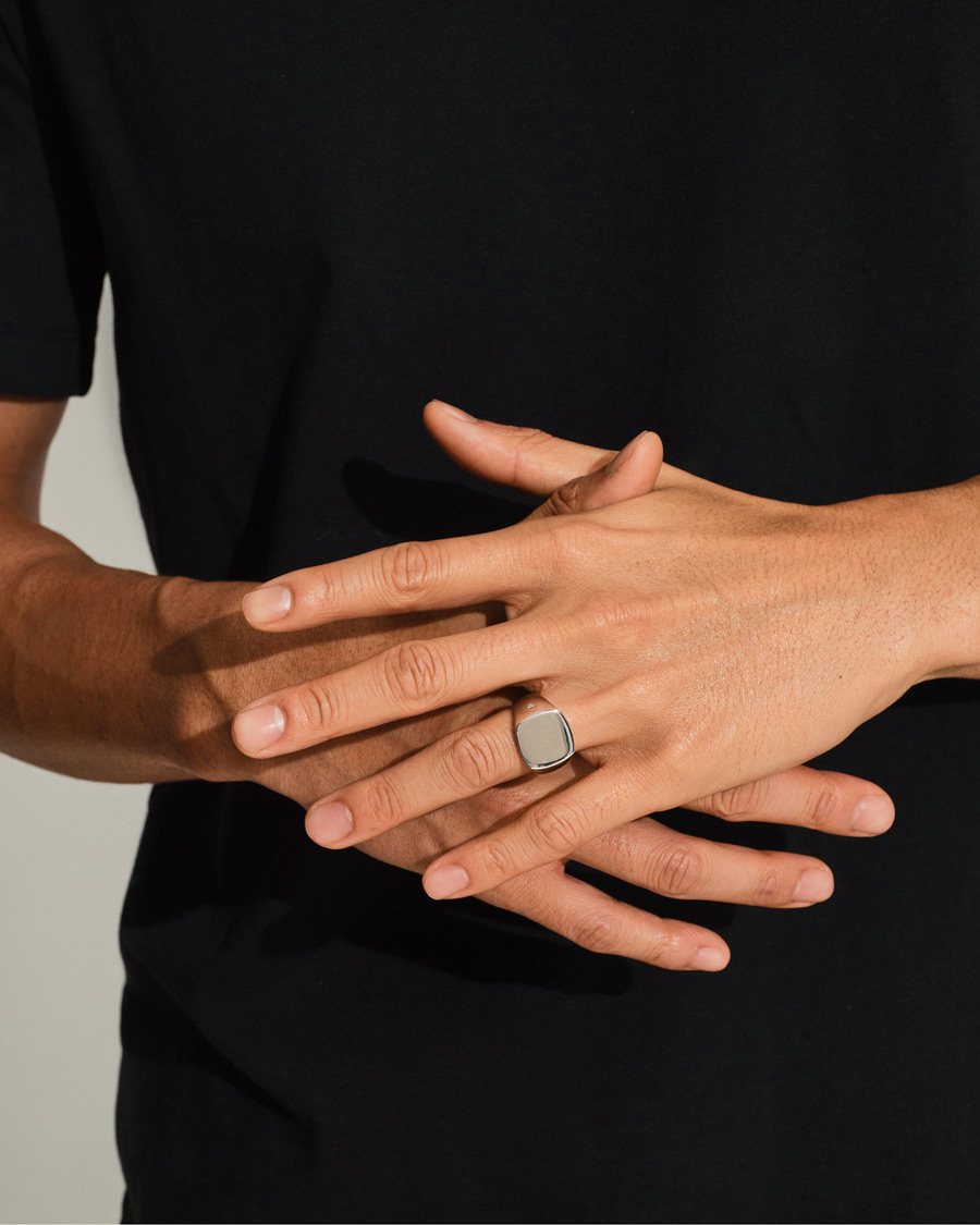 Herr | Smycken | Tom Wood | Cushion Polished Ring Silver
