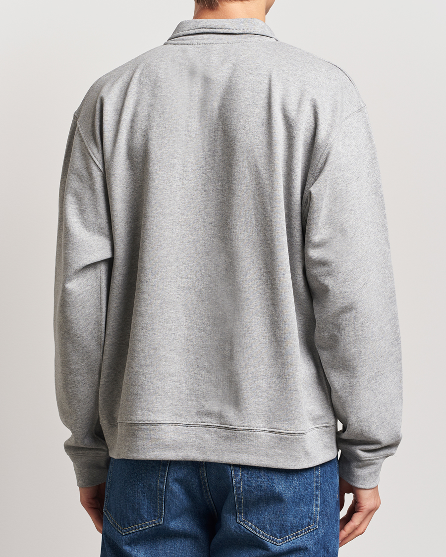 Herr | Tröjor | Mackintosh | Dandyman Zip Sweat Grey Melange