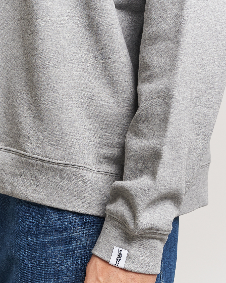 Herr | Tröjor | Mackintosh | Dandyman Zip Sweat Grey Melange