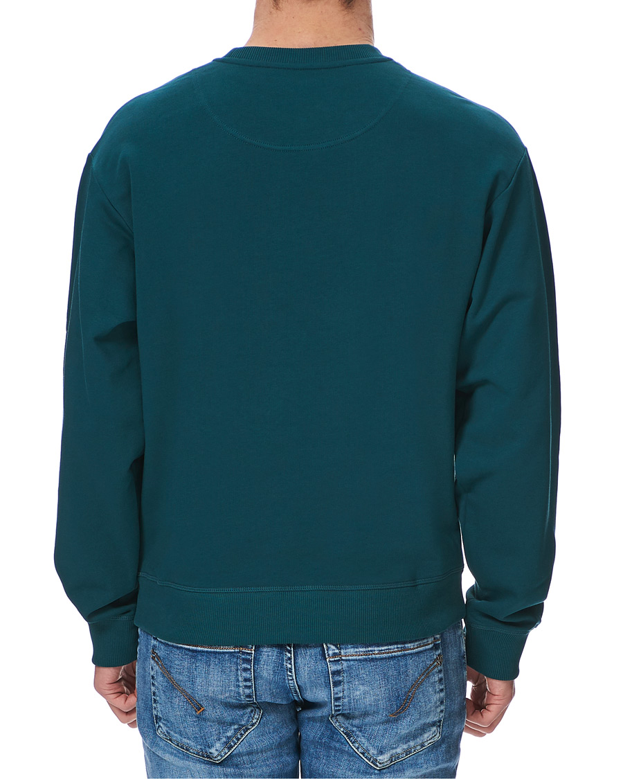 Herr | Tröjor | KENZO | Velvet Tiger Head Crew Neck Sweatshirt Green