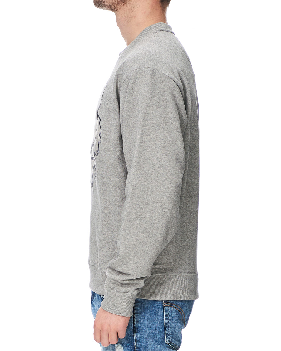Herr | Tröjor | KENZO | Velvet Tiger Head Crew Neck Sweatshirt Grey