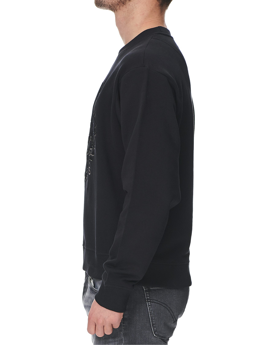 Herr | Tröjor | KENZO | Velvet Tiger Head Crew Neck Sweatshirt Black