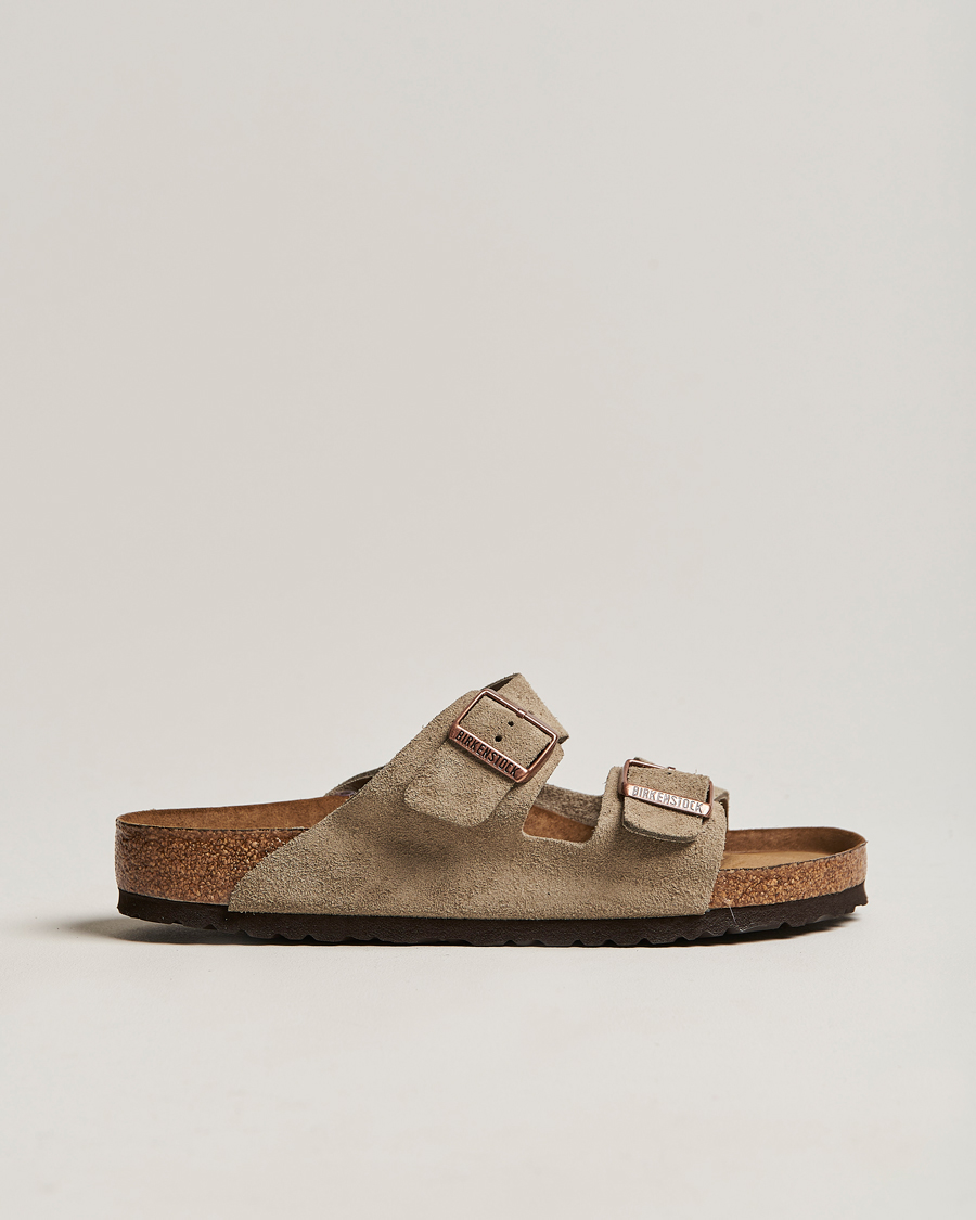 Herr | Sandaler & Tofflor | BIRKENSTOCK | Arizona Soft Footbed Taupe Suede