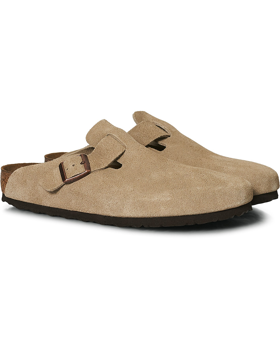 Herr | BIRKENSTOCK Boston Soft Footbed Taupe Suede 46 | BIRKENSTOCK | Boston Soft Footbed Taupe Suede 46