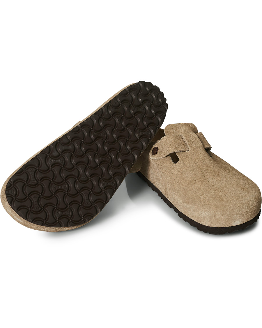 Herr | BIRKENSTOCK Boston Soft Footbed Taupe Suede 46 | BIRKENSTOCK | Boston Soft Footbed Taupe Suede 46