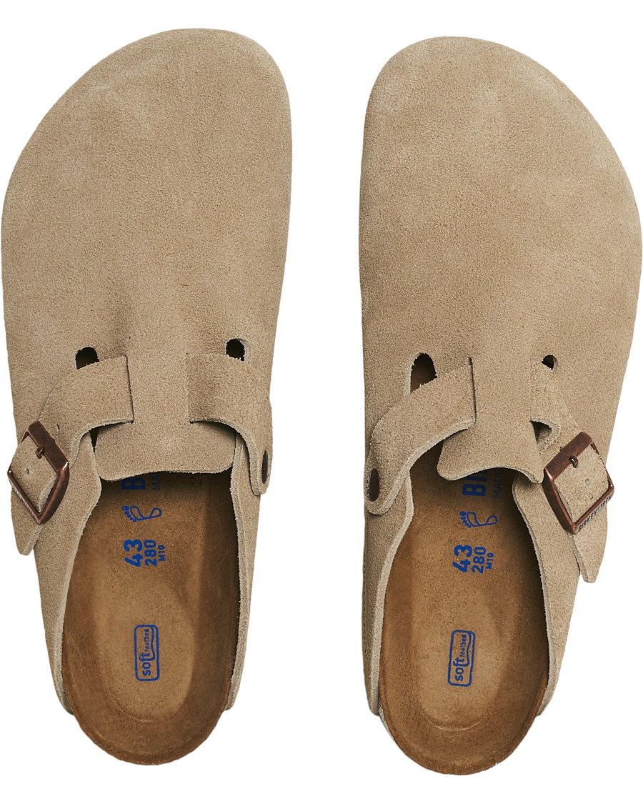 Herr | BIRKENSTOCK Boston Soft Footbed Taupe Suede 46 | BIRKENSTOCK | Boston Soft Footbed Taupe Suede 46