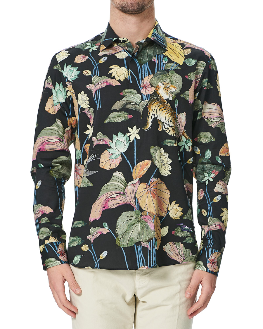 Herr | Skjortor | Etro | Oriental Tiger Printed Shirt Black