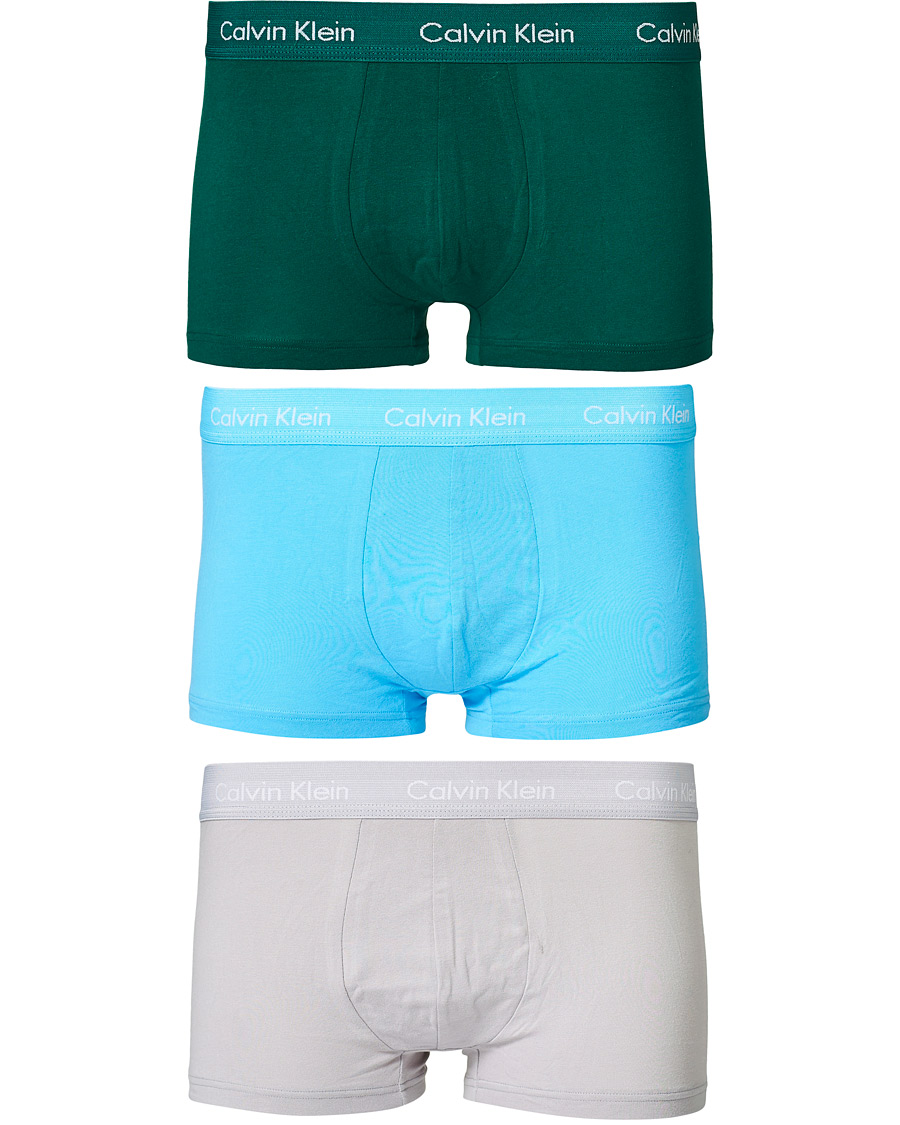 Herr | Underkläder | Calvin Klein | Cotton Stretch Low Rise Trunk 3-Pack Jada Sea/Sky High/Silver