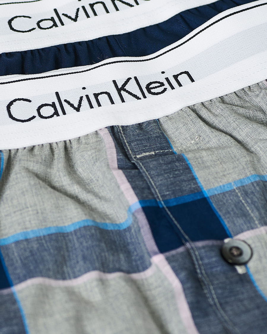 Herr | Underkläder | Calvin Klein | Modern Cotton Stretch Boxer 2-Pack Navy/Grey Heather