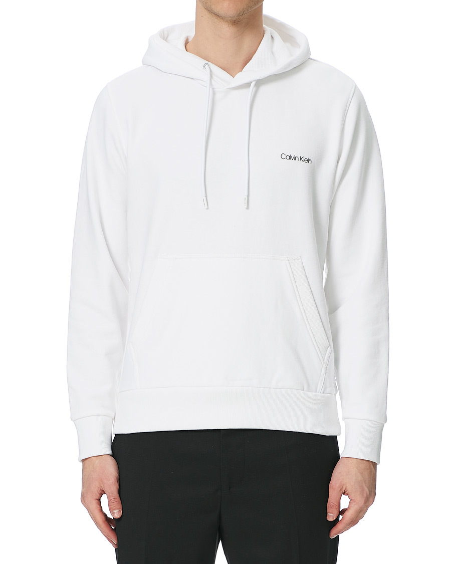 Herr | Tröjor | Calvin Klein | Small Chest Logo Hoodie Bright White