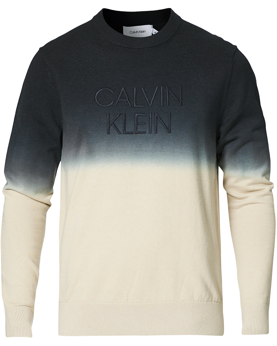 Herr | Tröjor | Calvin Klein | Dip Dyed Crew Neck Sweater Black
