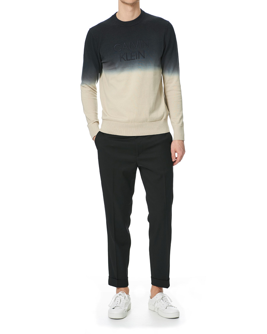 Herr | Tröjor | Calvin Klein | Dip Dyed Crew Neck Sweater Black