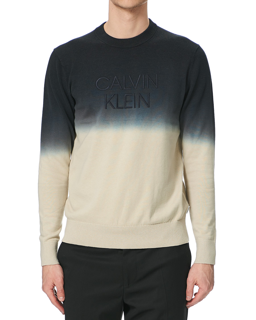 Herr | Tröjor | Calvin Klein | Dip Dyed Crew Neck Sweater Black