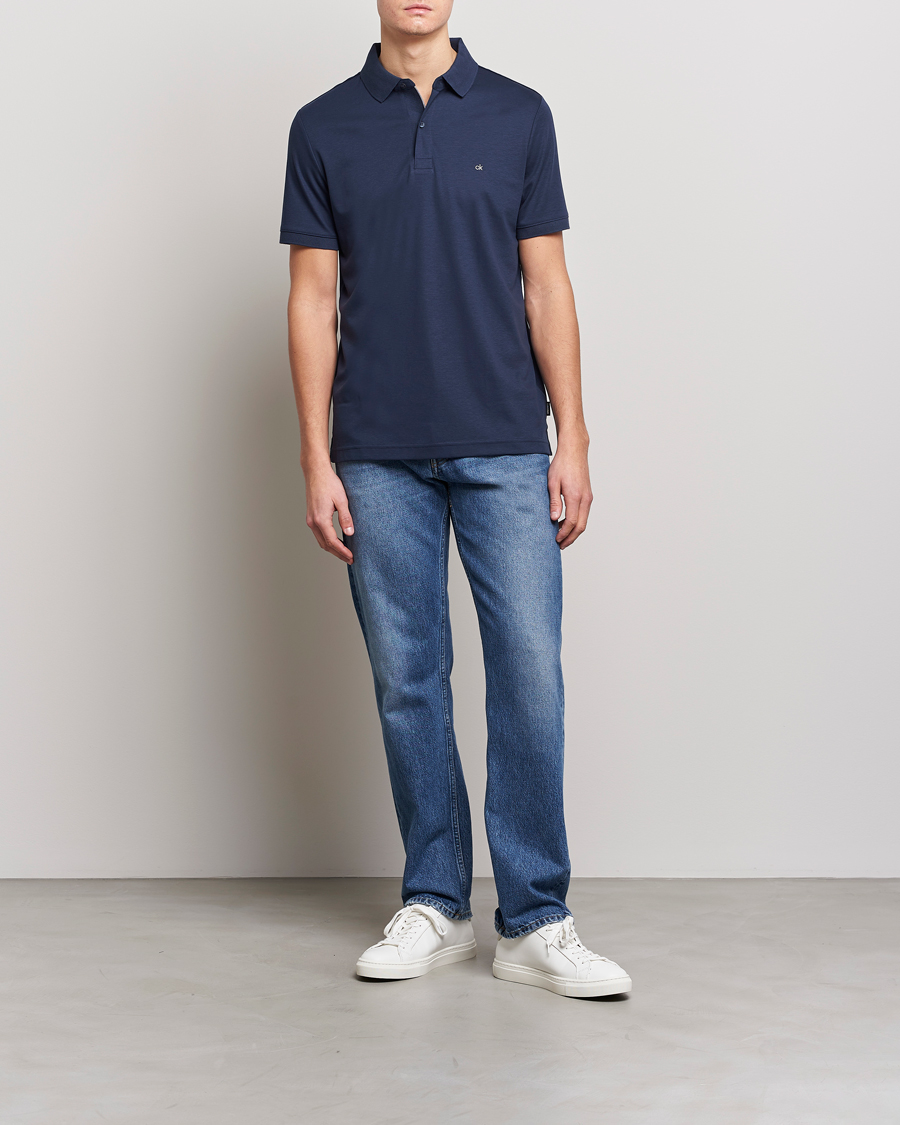 Herr | Pikéer | Calvin Klein | Liquid Touch Slim Fit Polo Navy