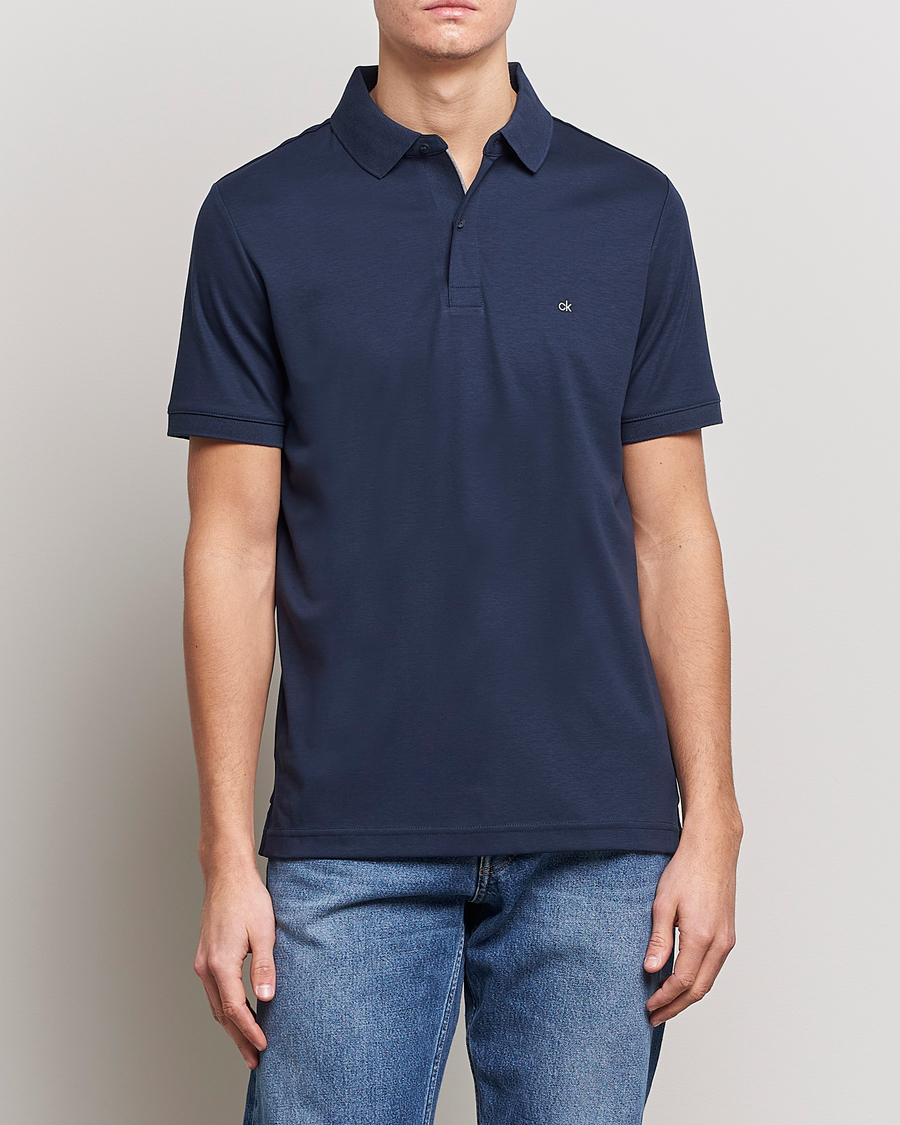 Herr | Pikéer | Calvin Klein | Liquid Touch Slim Fit Polo Navy