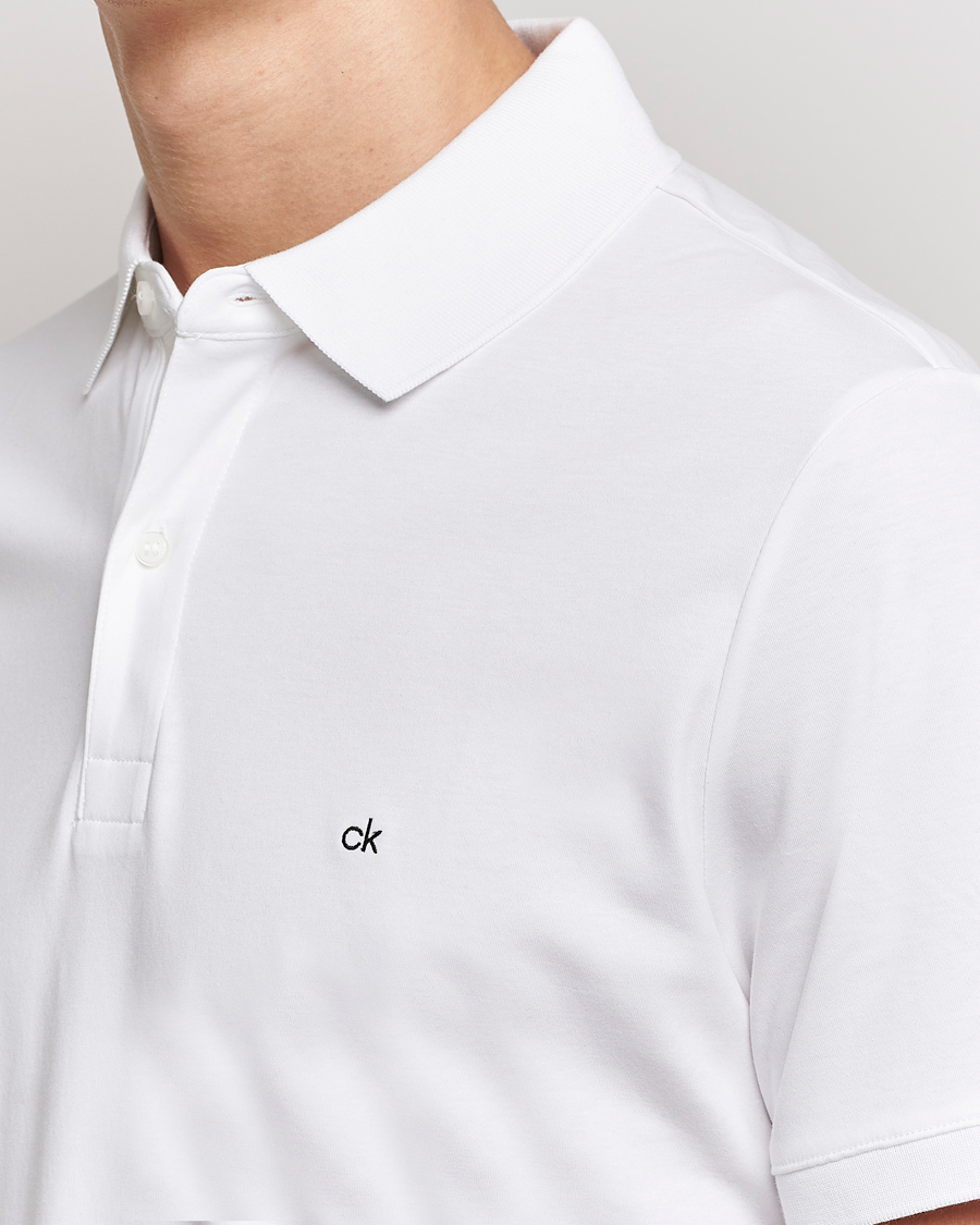 Herr | Pikéer | Calvin Klein | Liquid Touch Slim Fit Polo Bright White