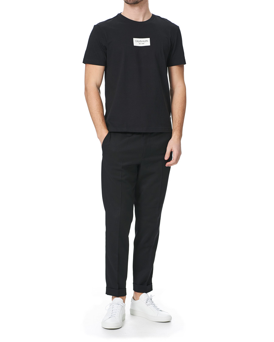Herr | T-Shirts | Calvin Klein | Chest Box Logo Crew Neck Tee Black