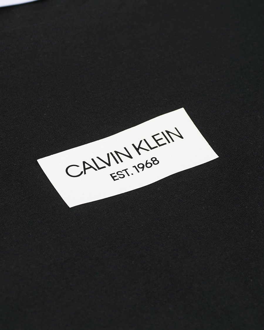 Herr | T-Shirts | Calvin Klein | Chest Box Logo Crew Neck Tee Black