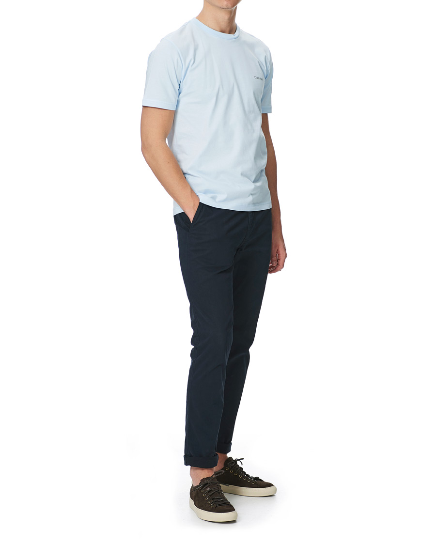 Herr | T-Shirts | Calvin Klein | Chest Logo Crew Neck Tee Kingly Blue