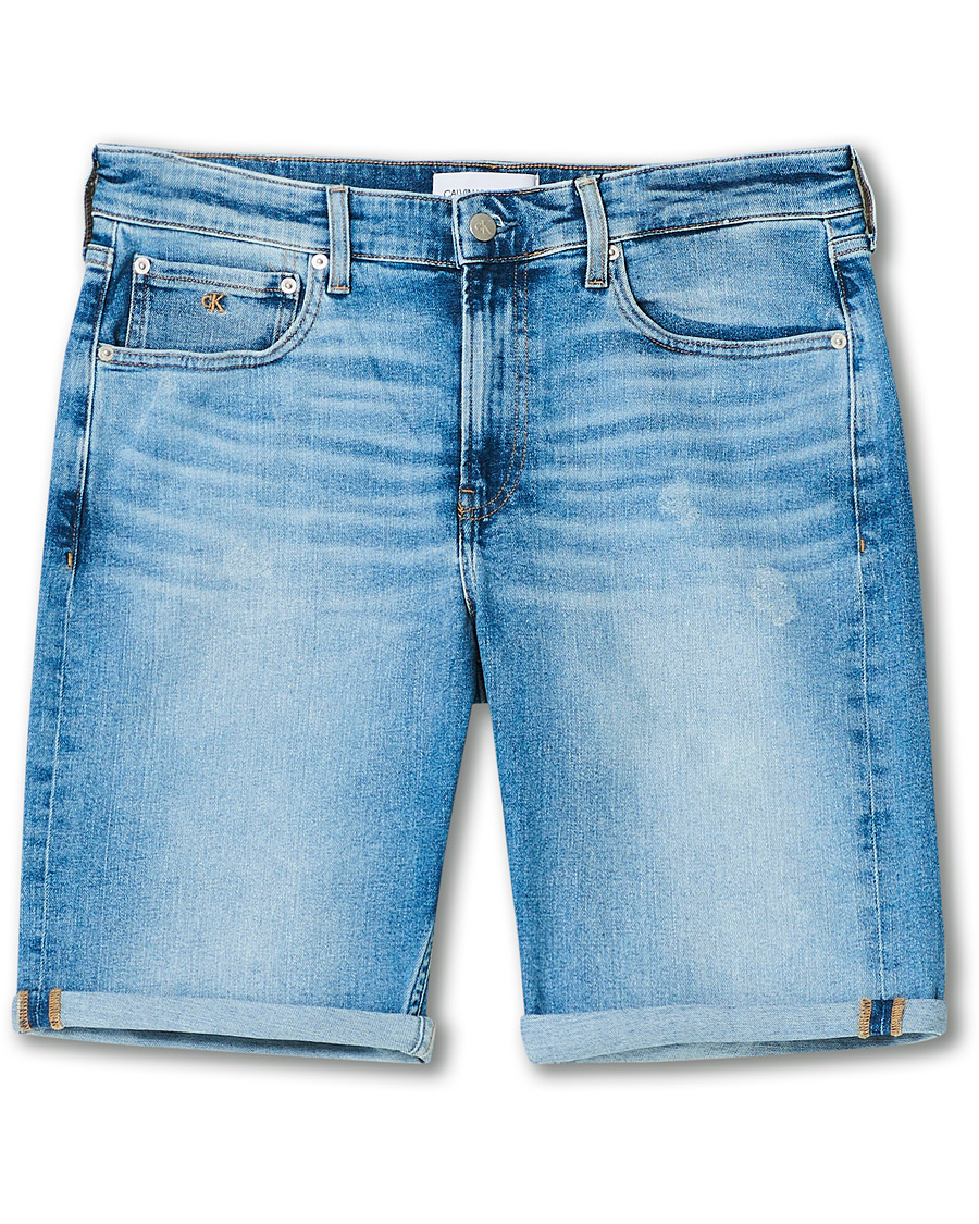 Herr | Shorts | Calvin Klein Jeans | Regular Fit Stretch Denim Shorts Light Blue