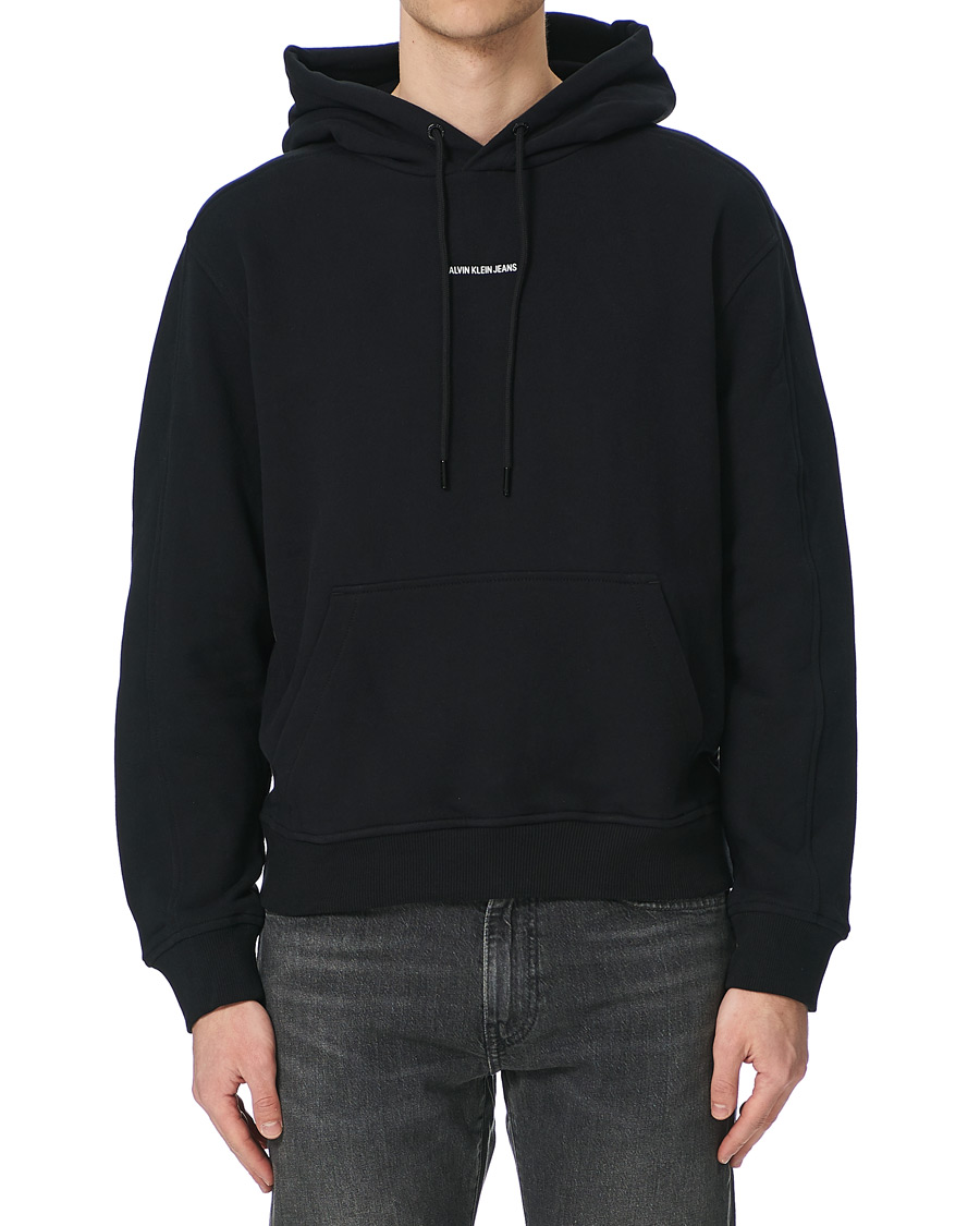 Herr | Tröjor | Calvin Klein Jeans | Micro Branding Hoodie Black