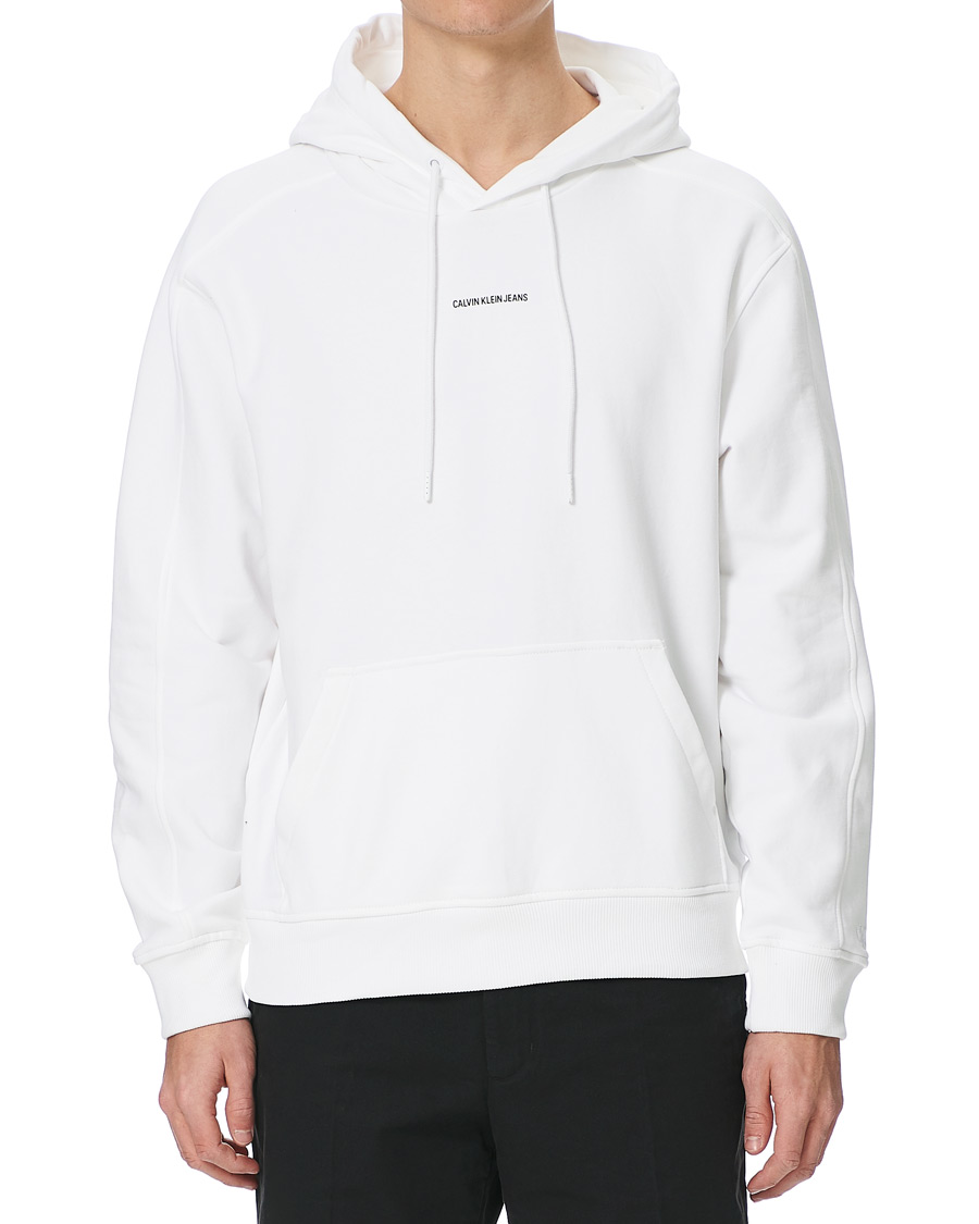 Herr | Tröjor | Calvin Klein Jeans | Micro Branding Hoodie White