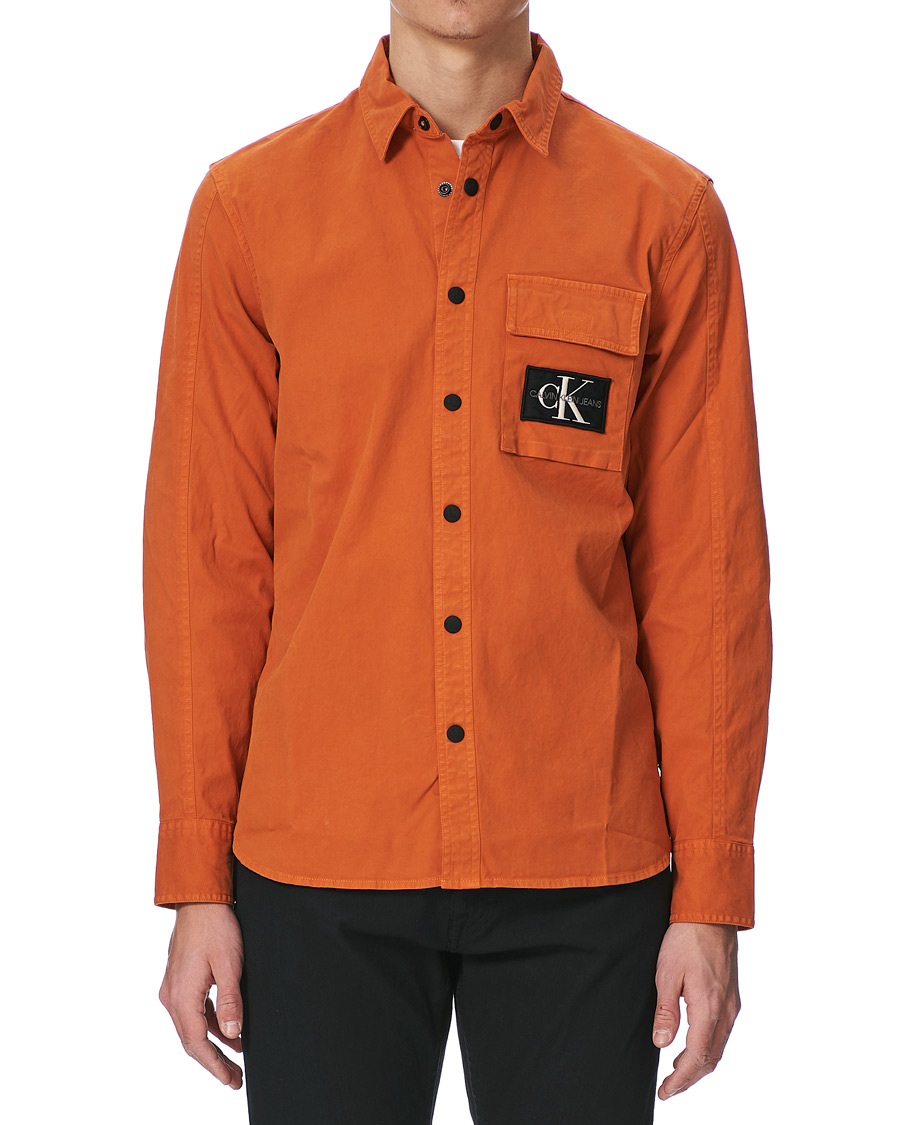 Herr | Skjortor | Calvin Klein Jeans | Garment Dyed Shirt Rusty Orange