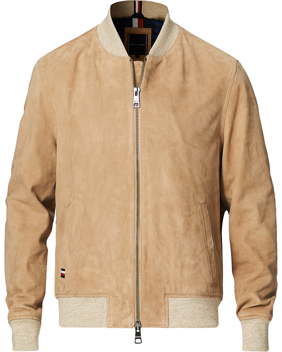 Herr | Jackor | Tommy Hilfiger | Suede Bomber Jacket Camel