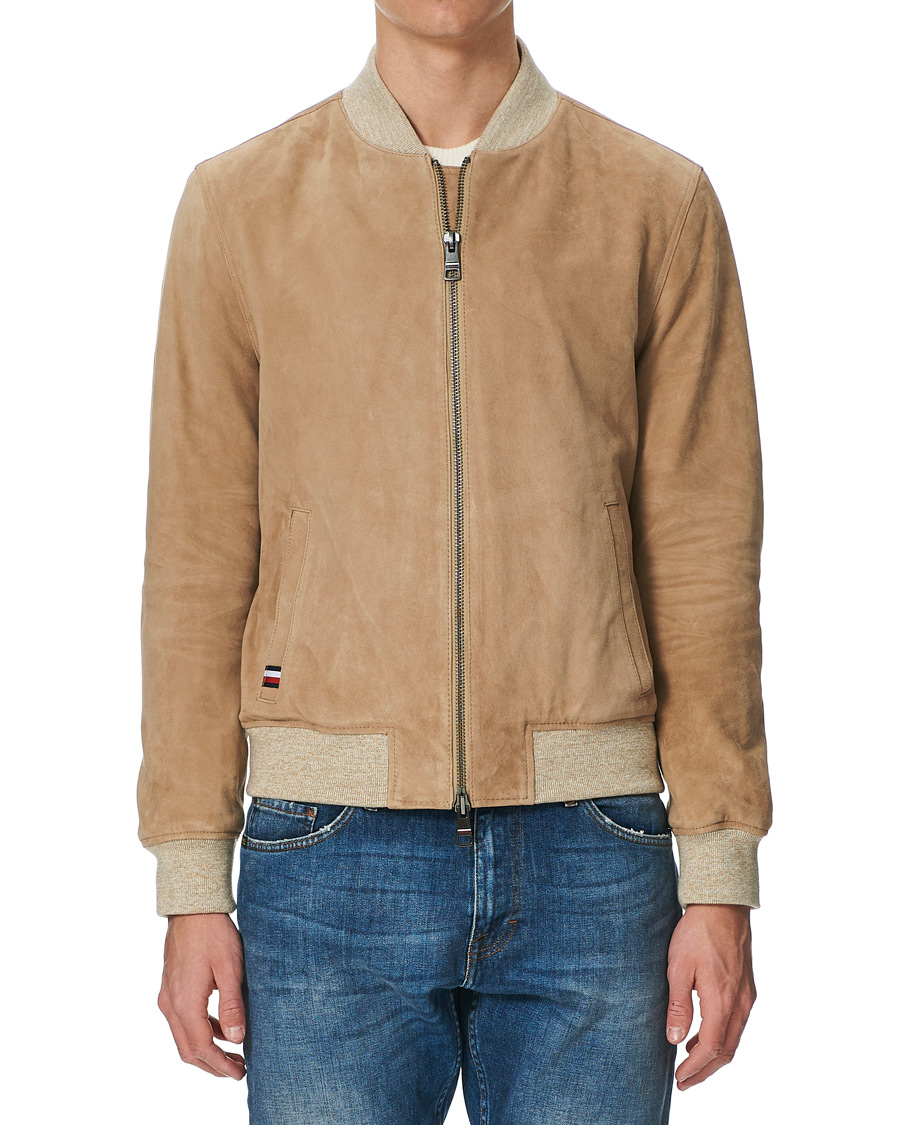 Herr | Jackor | Tommy Hilfiger | Suede Bomber Jacket Camel