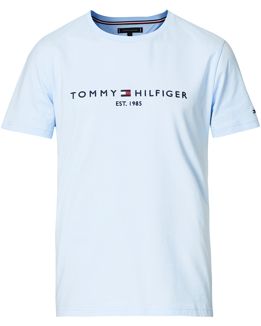 Herr | T-Shirts | Tommy Hilfiger | Logo Crew Neck Tee Sweet Blue