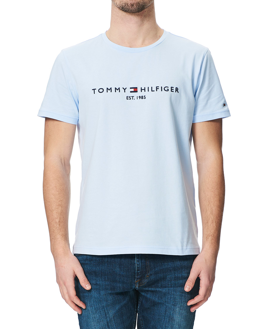 Herr | T-Shirts | Tommy Hilfiger | Logo Crew Neck Tee Sweet Blue