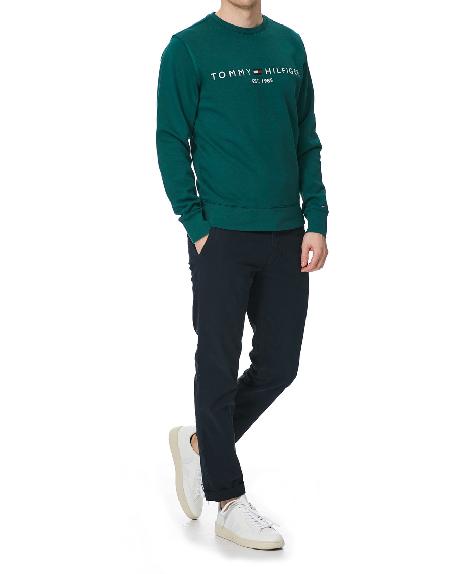 Herr | Tröjor | Tommy Hilfiger | Logo Crew Neck Sweatshirt Rural Green