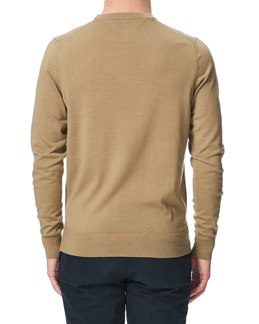 Herr | Tröjor | Tommy Hilfiger | Fine Gauge Merino Wool Crew Neck Camel
