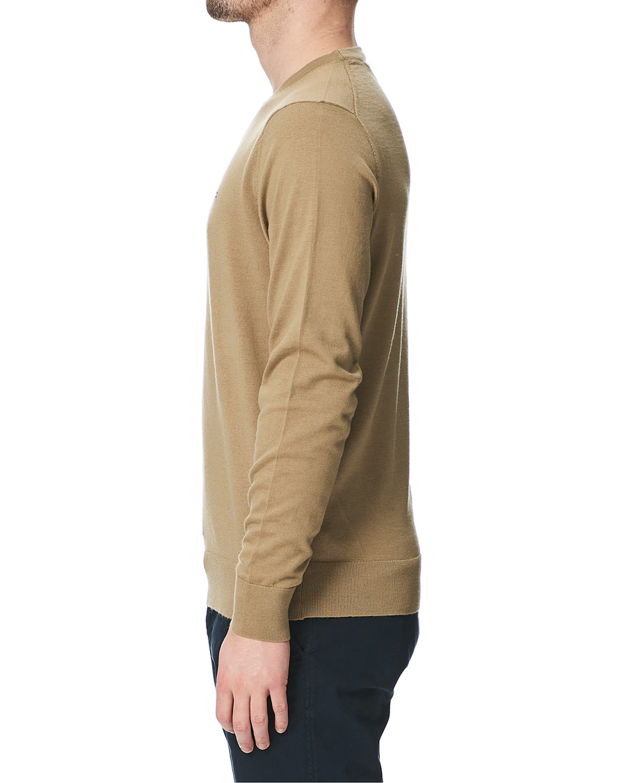 Herr | Tröjor | Tommy Hilfiger | Fine Gauge Merino Wool Crew Neck Camel