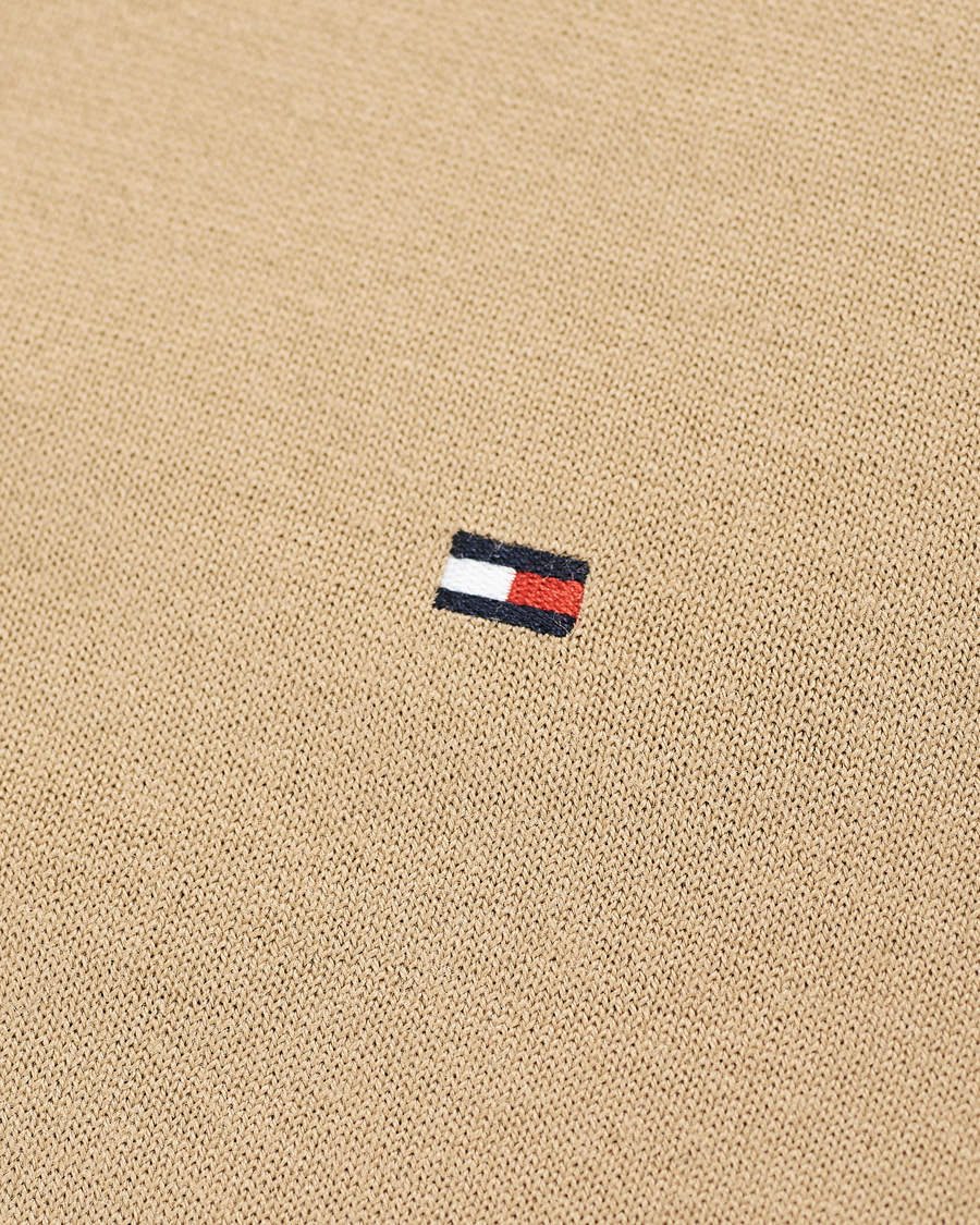 Herr | Tröjor | Tommy Hilfiger | Fine Gauge Merino Wool Crew Neck Camel