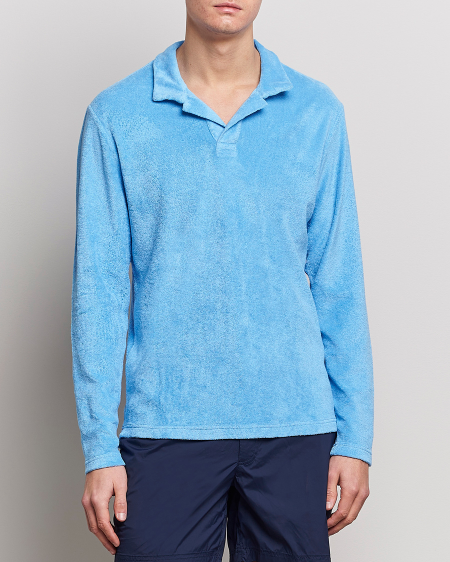 Herr | Långärmade pikéer | Orlebar Brown | Terry Long Sleeve Polo Riviera