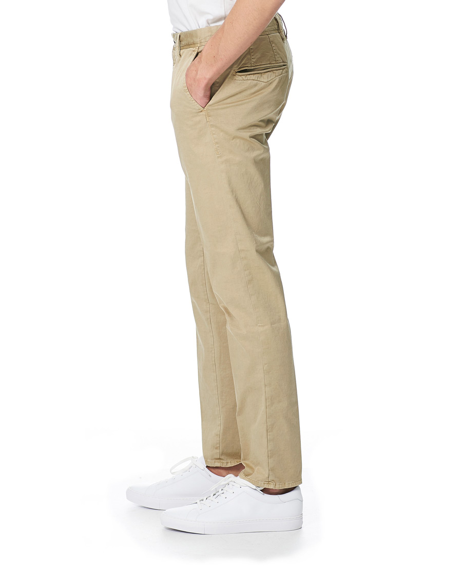 Herr | Byxor | Incotex | Slim Fit Garment Dyed Slacks Beige