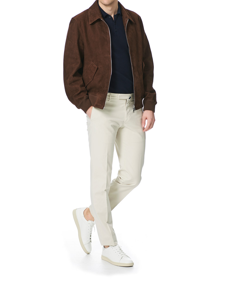 Herr | Byxor | Incotex | Slim Fit Stretch Chinos Sand