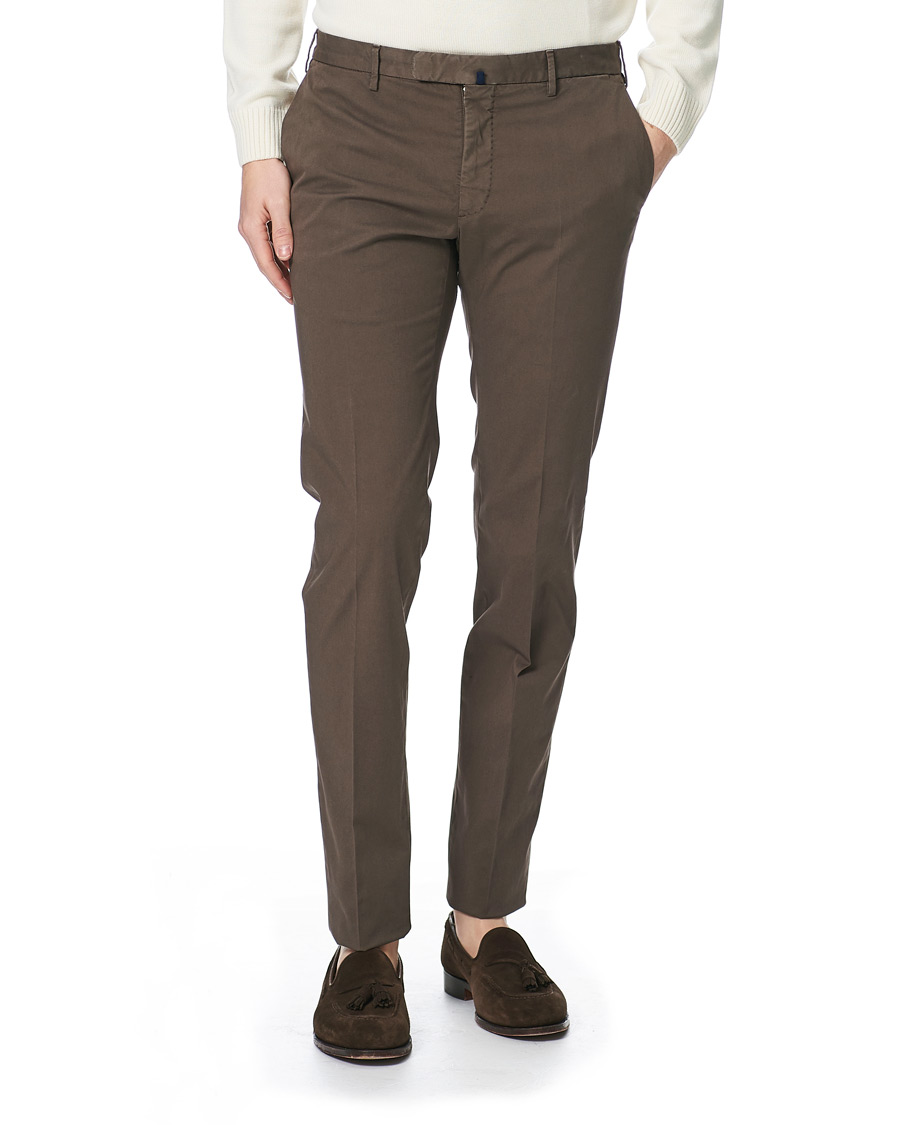 Herr | Byxor | Incotex | Slim Fit Stretch Chinos Dark Brown