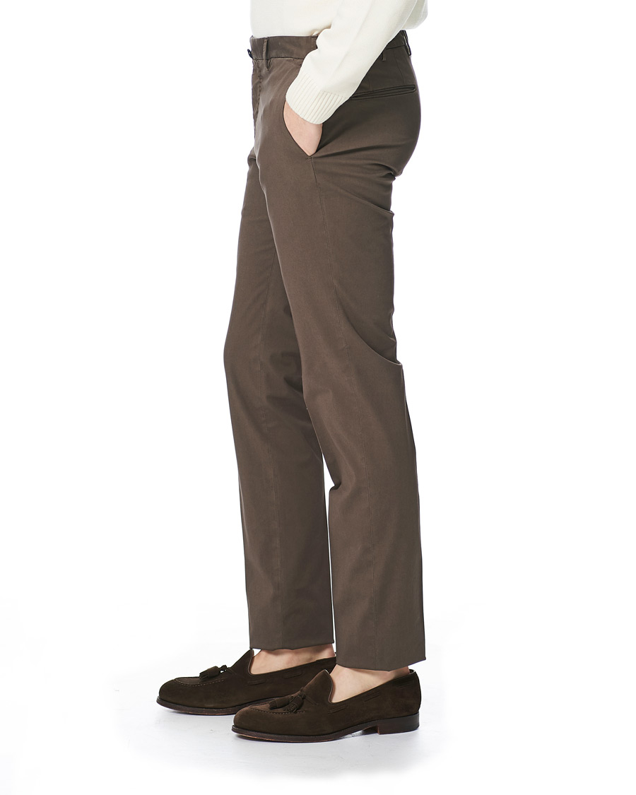 Herr | Byxor | Incotex | Slim Fit Stretch Chinos Dark Brown