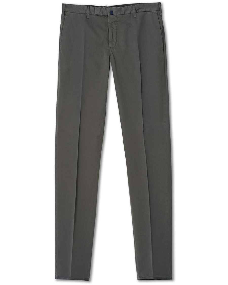 Herr | Byxor | Incotex | Slim Fit Stretch Chinos Dark Grey