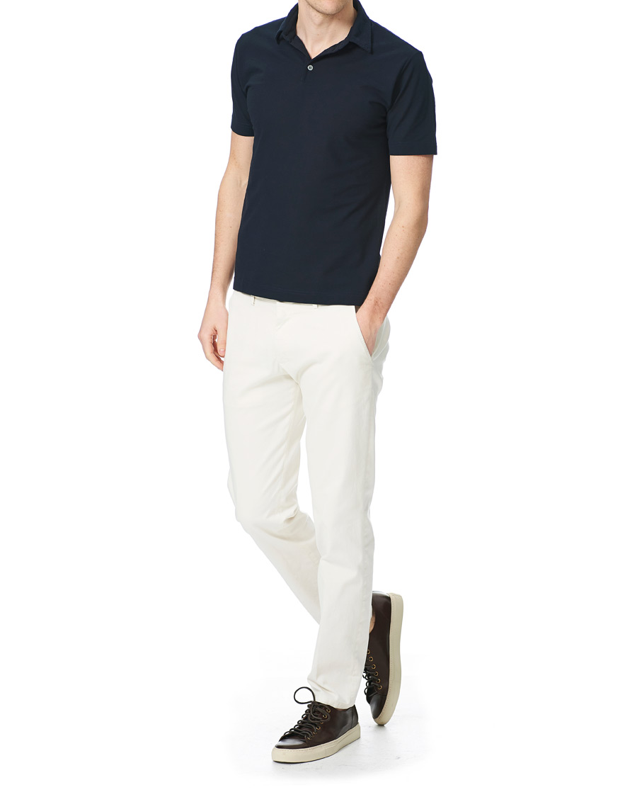 Herr | Pikéer | Zanone | Ice Cotton Short Sleeve Polo Navy
