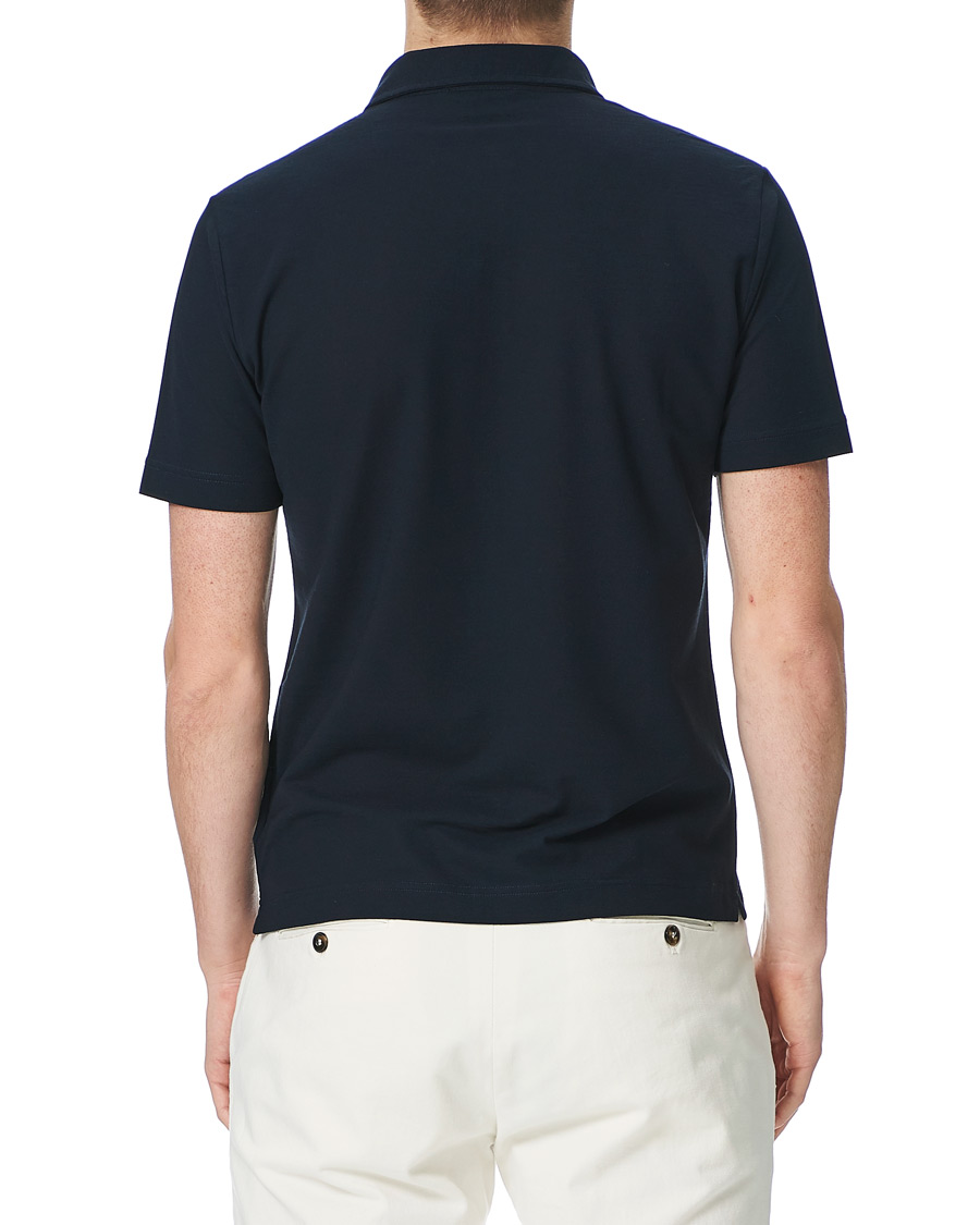 Herr | Pikéer | Zanone | Ice Cotton Short Sleeve Polo Navy