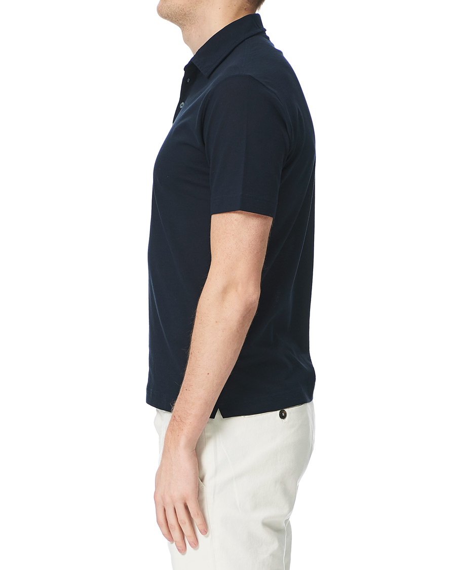 Herr | Pikéer | Zanone | Ice Cotton Short Sleeve Polo Navy