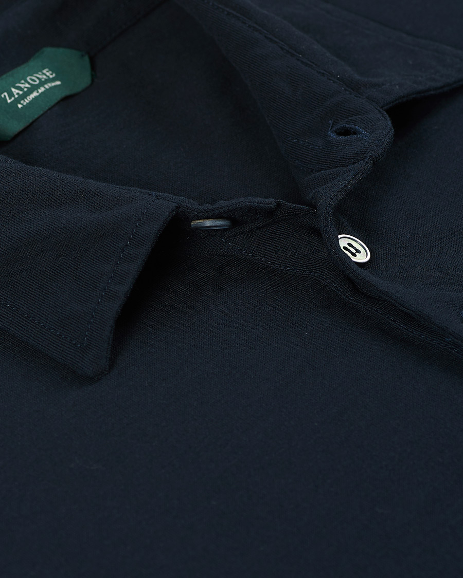 Herr | Pikéer | Zanone | Ice Cotton Short Sleeve Polo Navy