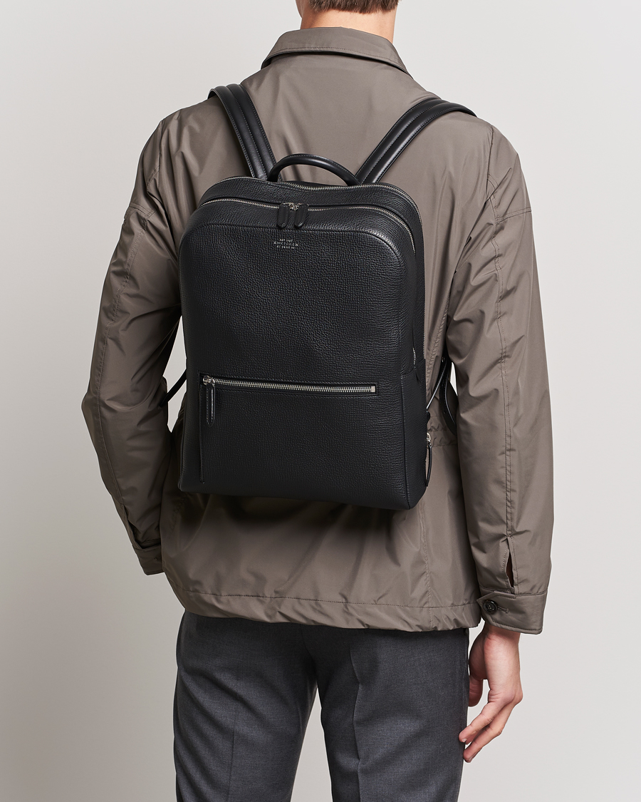 Herr | Ryggsäckar | Smythson | Ludlow Zip Around Backpack Black
