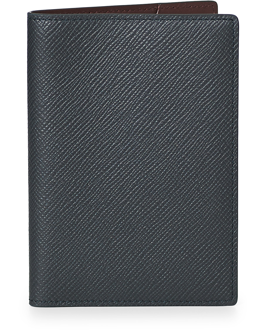Herr | Smythson Panama Passport Cover Navy | Smythson | Panama Passport Cover Navy